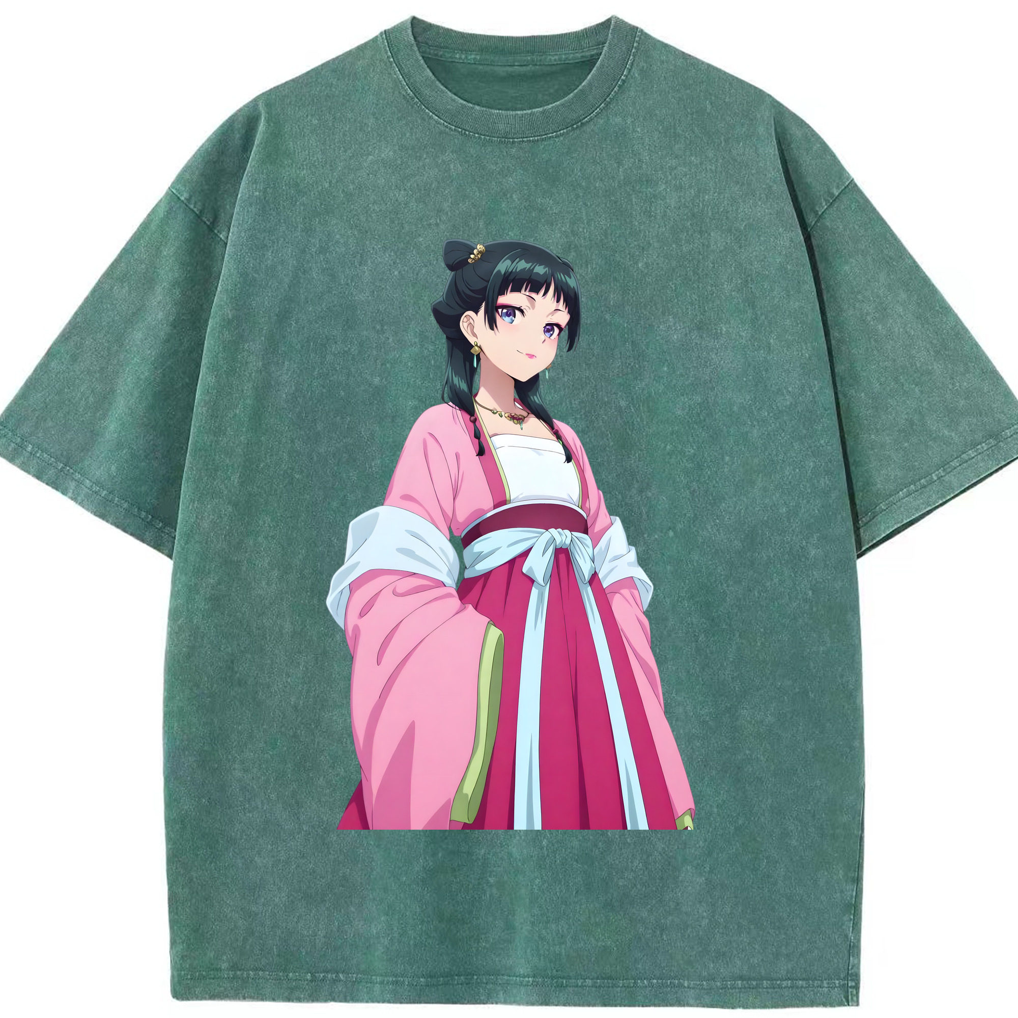 （画像用） 薬屋のひとりごと The Apothecary Diaries 綿100% ヴィンテージ風 半袖Tシャツ（フロントプリント）